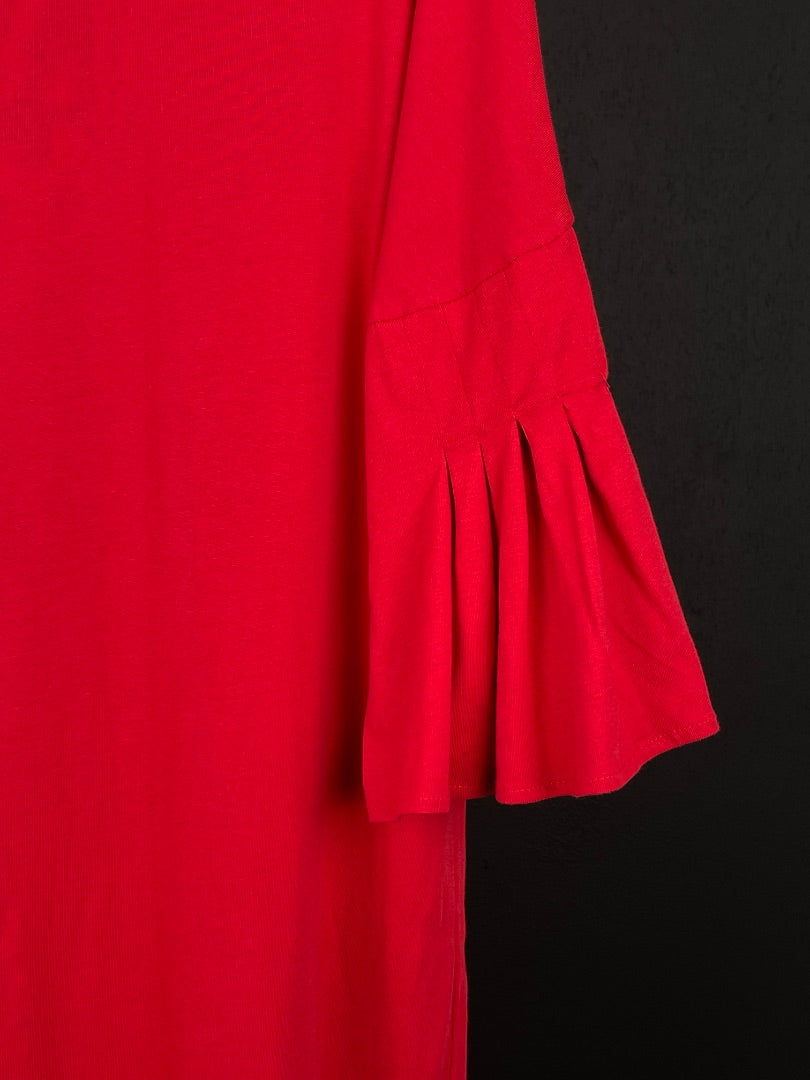 AKIABARA Vestido Manga 3/4 Rojo Talle 1