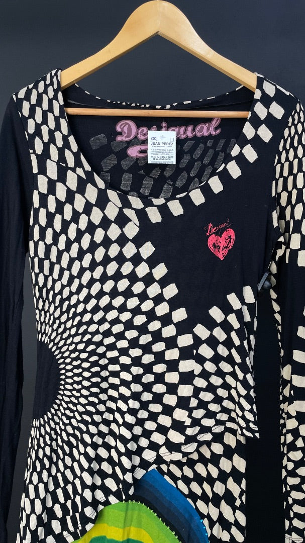 DESIGUAL Vestido Varios Estampado Talle 2