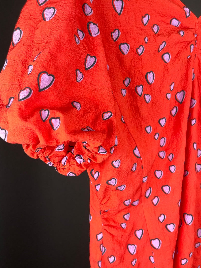 BIMBA Y LOLA Vestido Manga Corta Varios Estampado Talle L