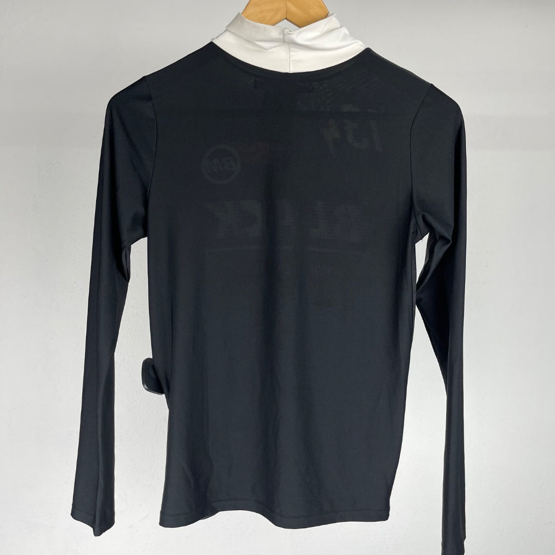 BLACKMAMBA Remera Manga Larga Negro Talle 2