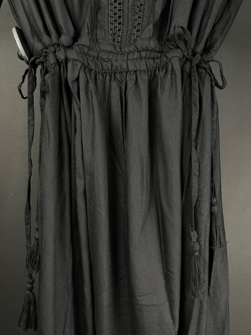 H&M Vestido Manga Larga Negro Talle 40