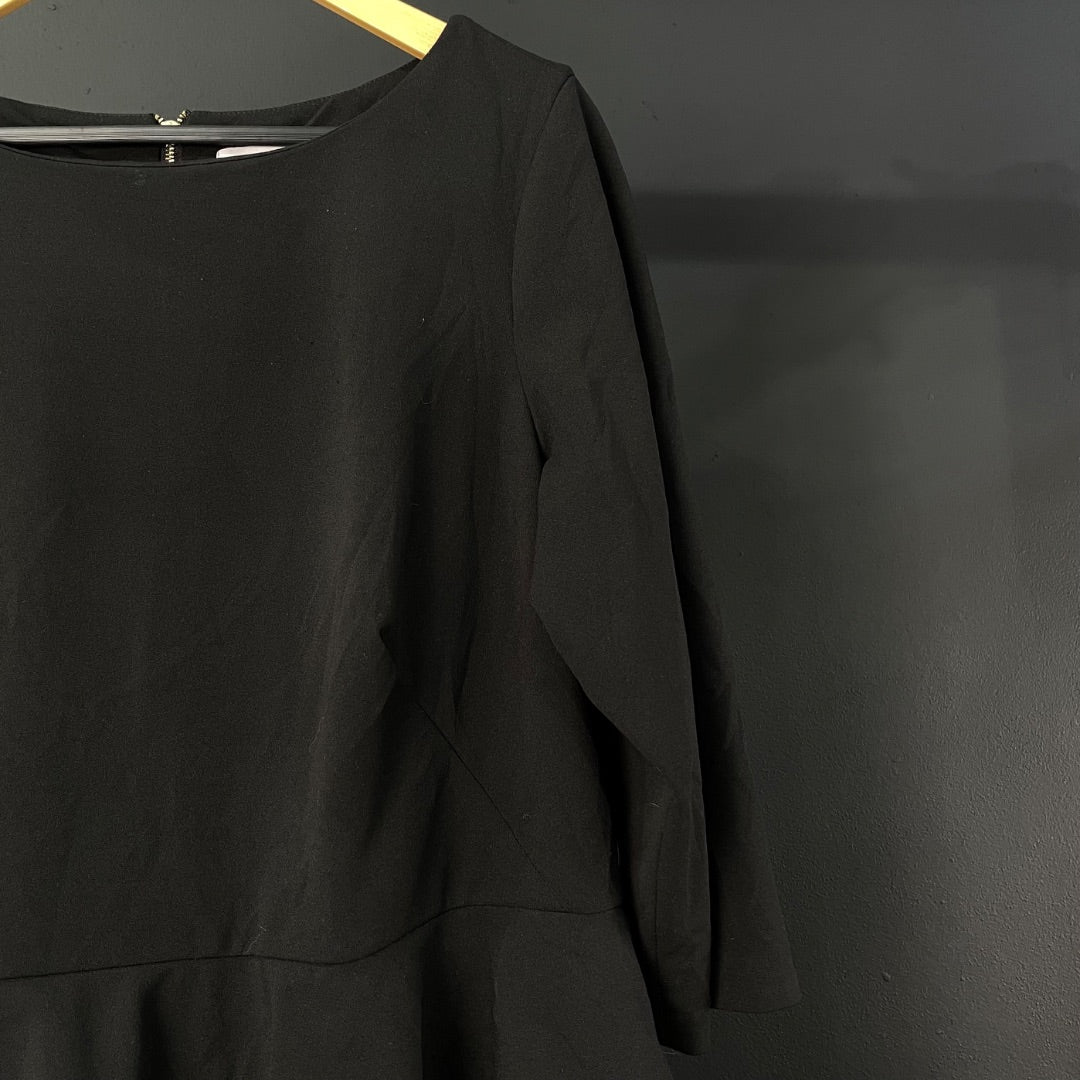 Vestido Manga 3/4 Negro Talle 16