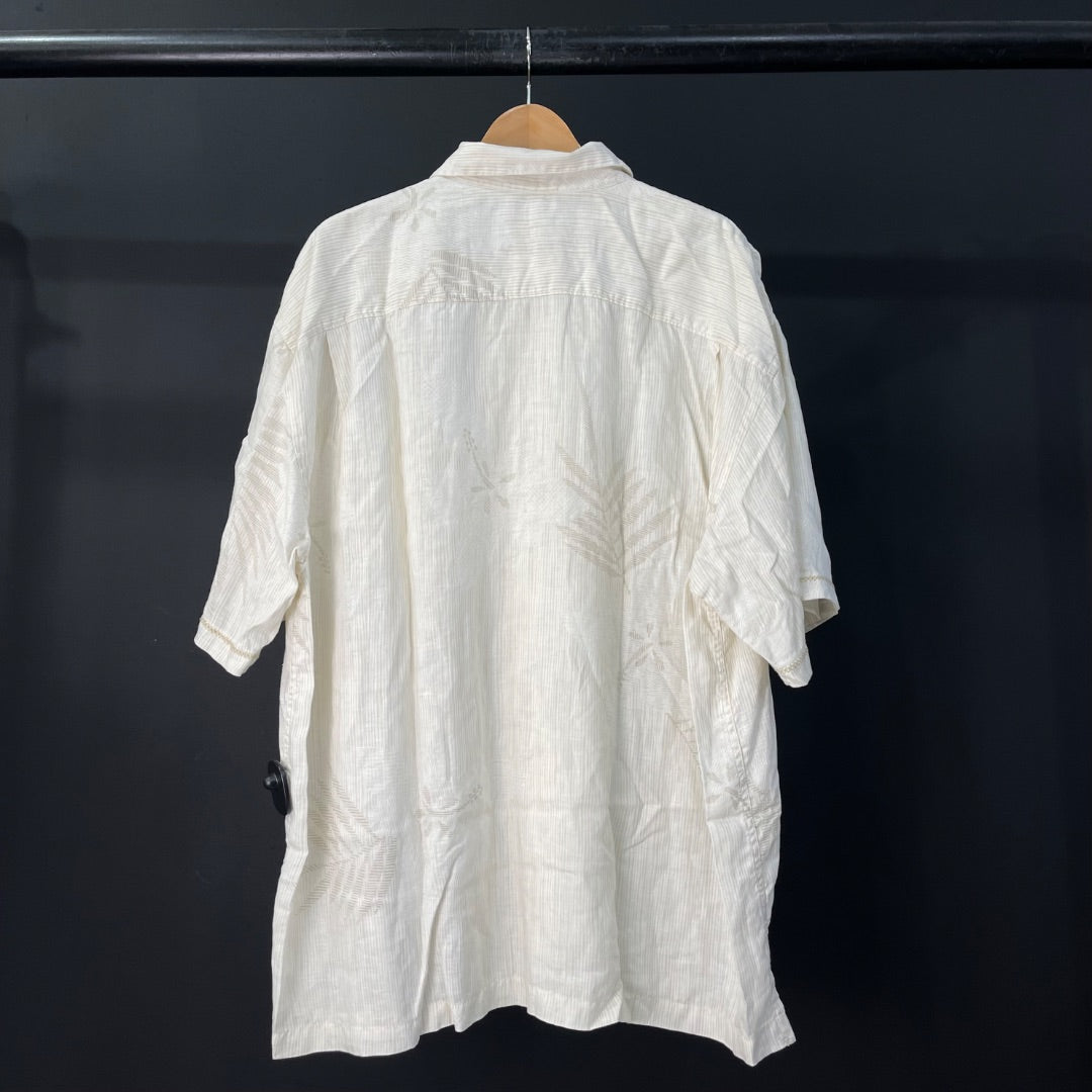 TOMMY BAHAMA Camisa Manga Corta Beige Talle XXL