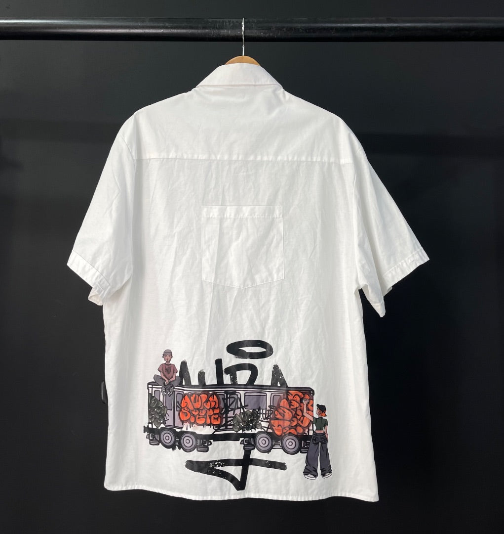 A-7 Camisa Manga Corta Blanco Talle 3