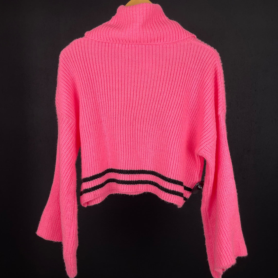 SIN MARCA Sweater Cuello Alto Fucsia Talle Unico
