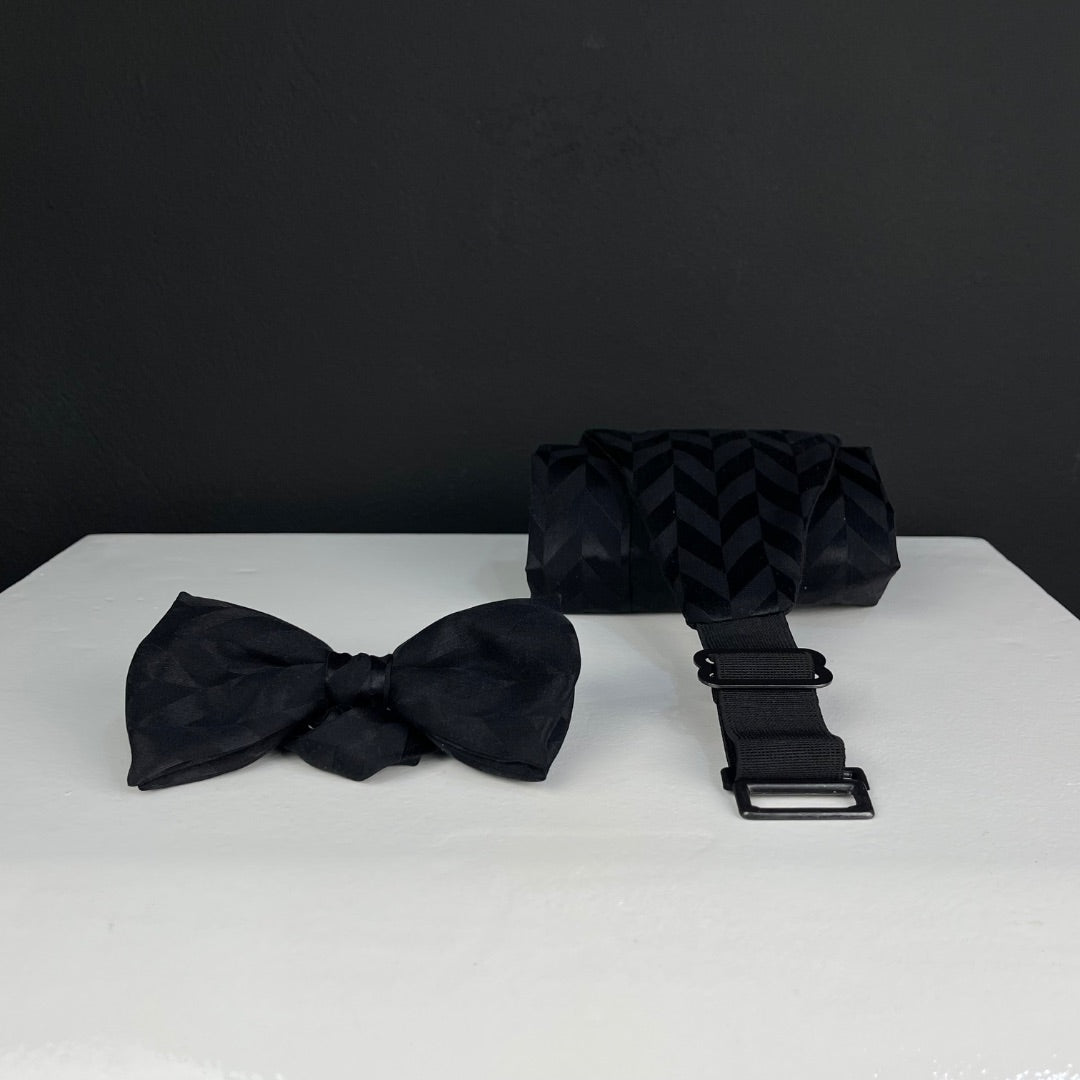 SIN MARCA Cinturon Faja con Moño Negro Talle Unico