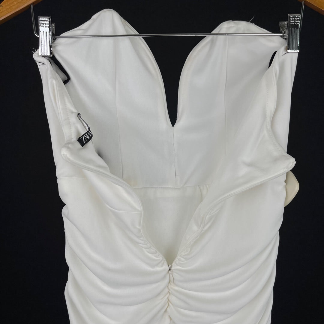 ZARA Vestido Blanco Talle M