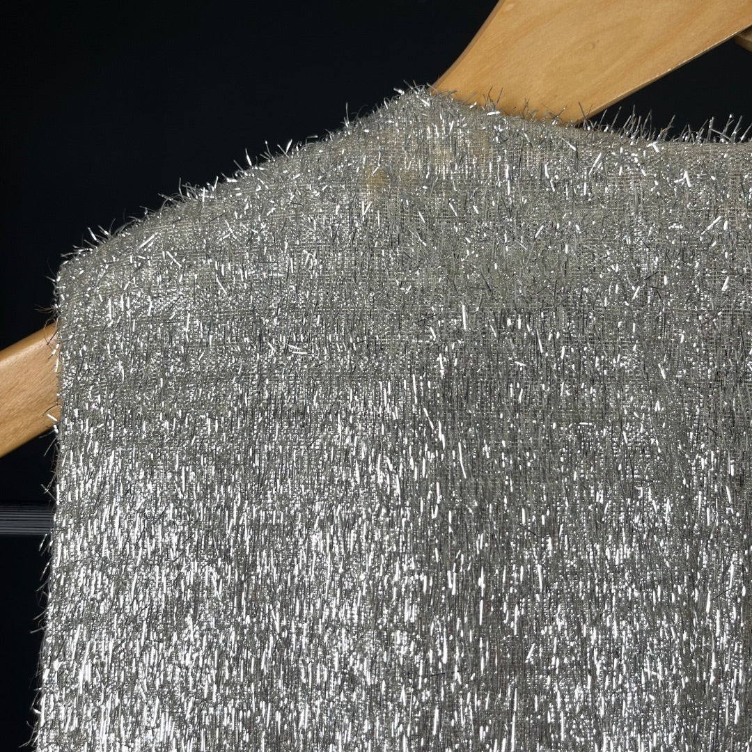 SIN MARCA Chaleco Corto Plateado Talle 1