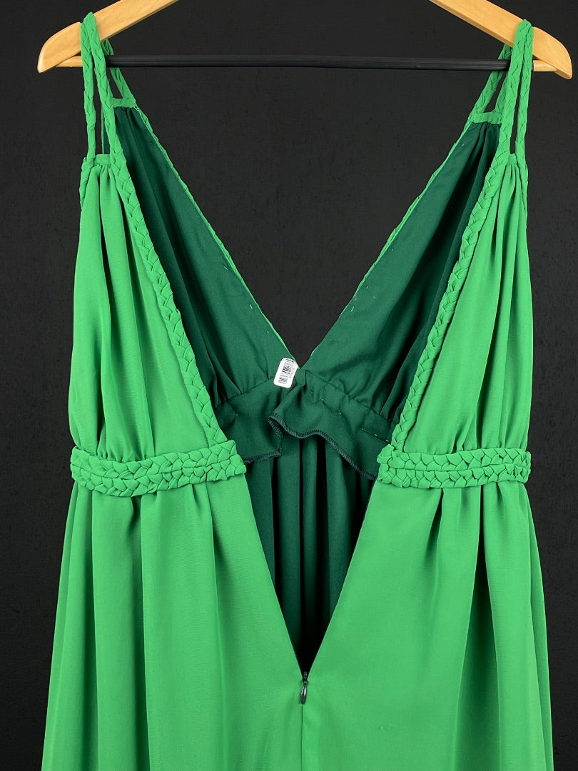 HADA Vestido Sin Manga Verde Talle M