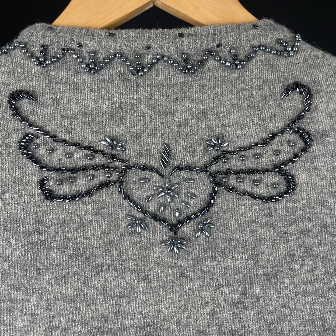 KAMIRAN Sweater Abierto Gris Talle XL
