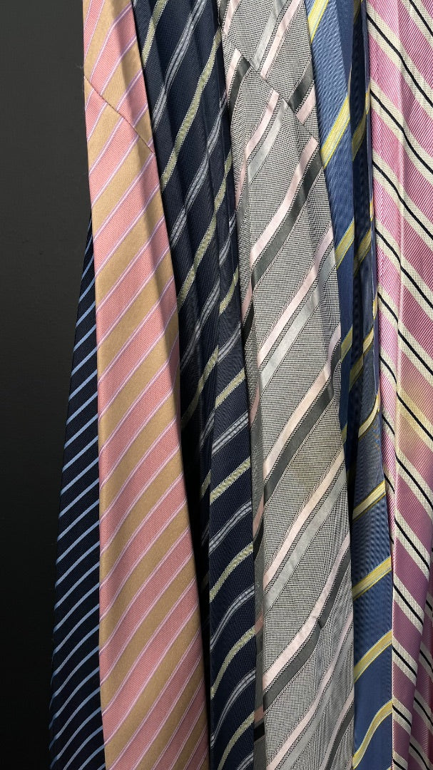 ROPA Y ARTE Pollera Larga Pollera Corbatas Larga Varios Rayado Talle M