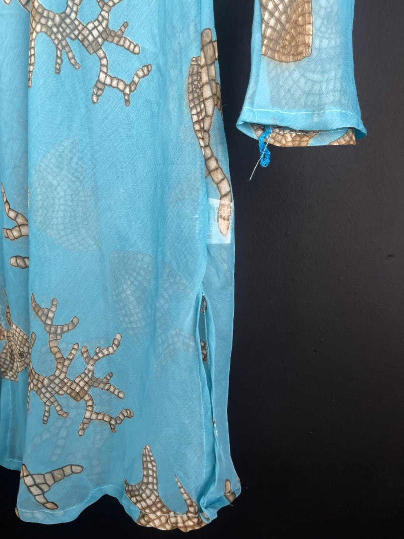 ANTICA SARTORIA Vestido Manga Larga Varios Estampado Talle S
