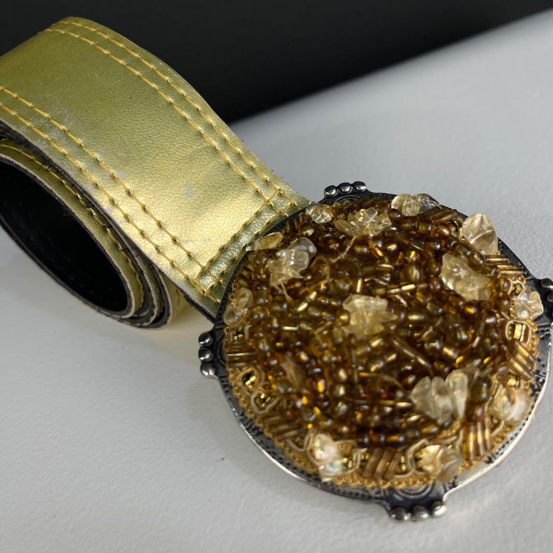 SIN MARCA Cinturon Otro Dorado Talle Unico