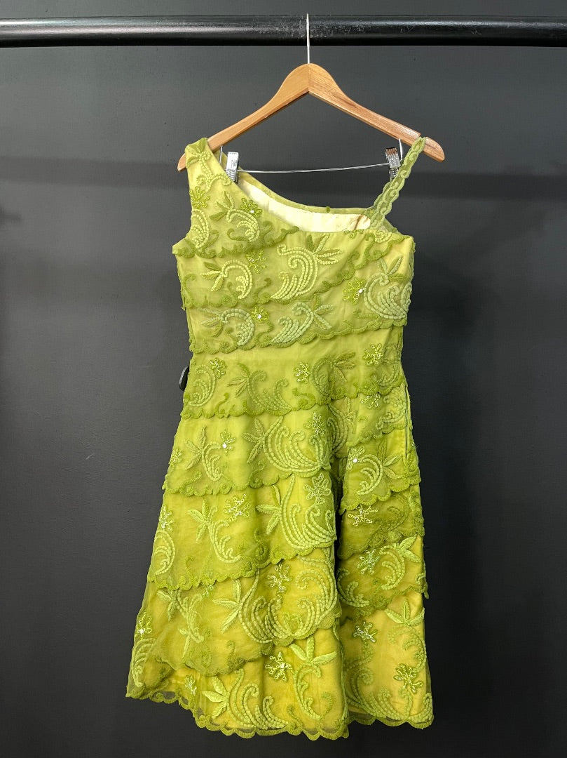 SIN MARCA Vestido Sin Manga Verde Talle M
