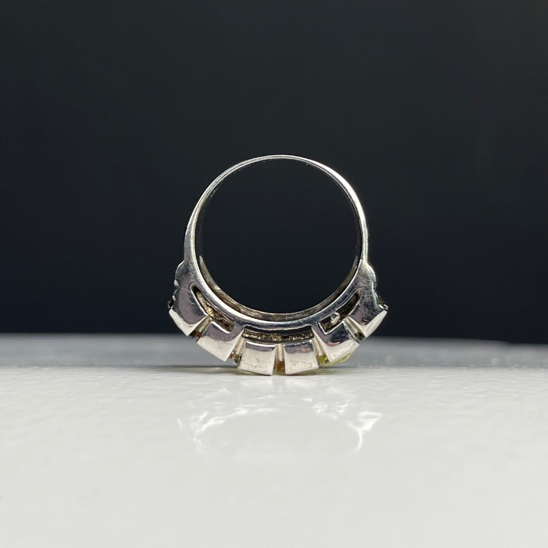 SIN MARCA Anillo Plateado Talle Unico