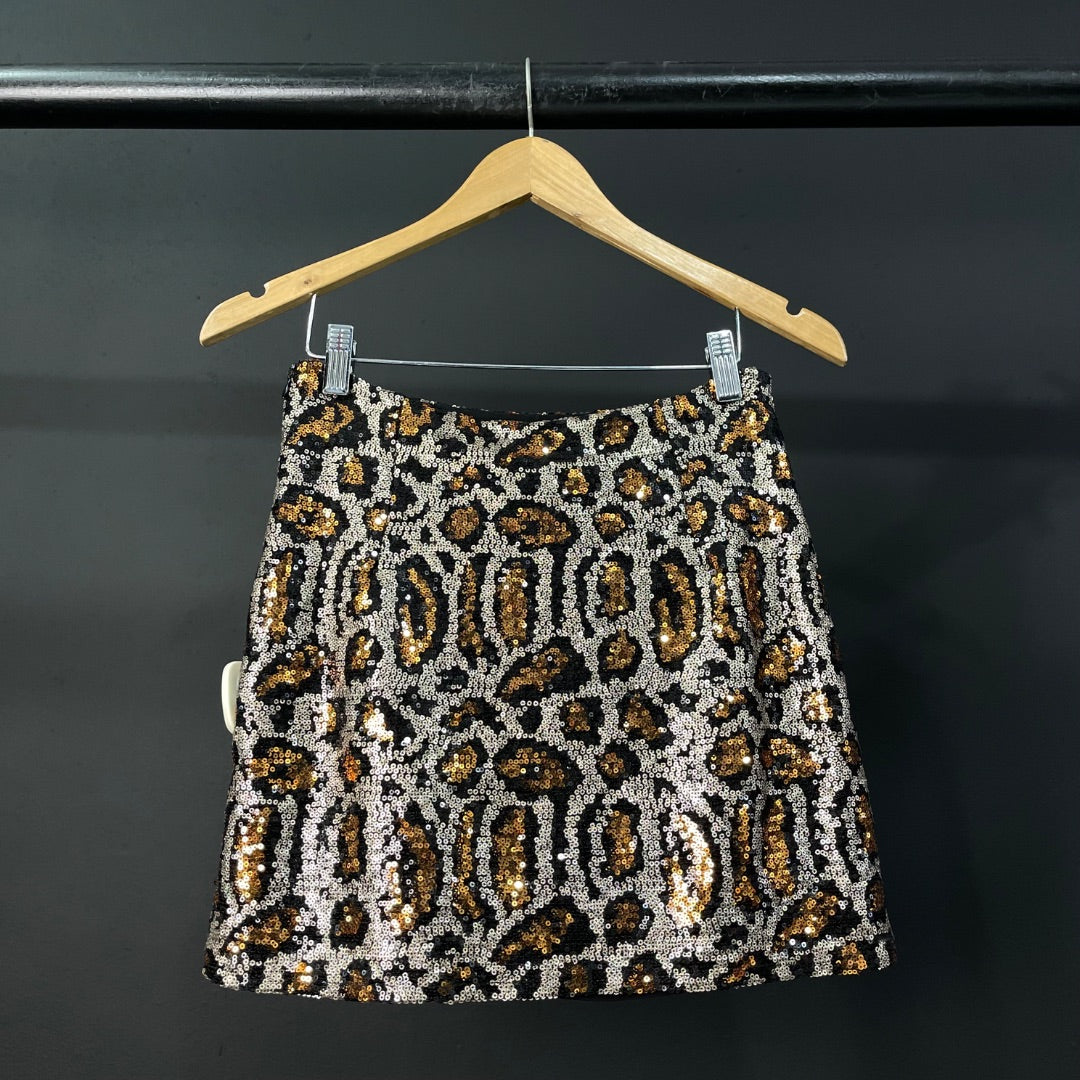 LAS OREIRO Pollera Mini Negro Talle S