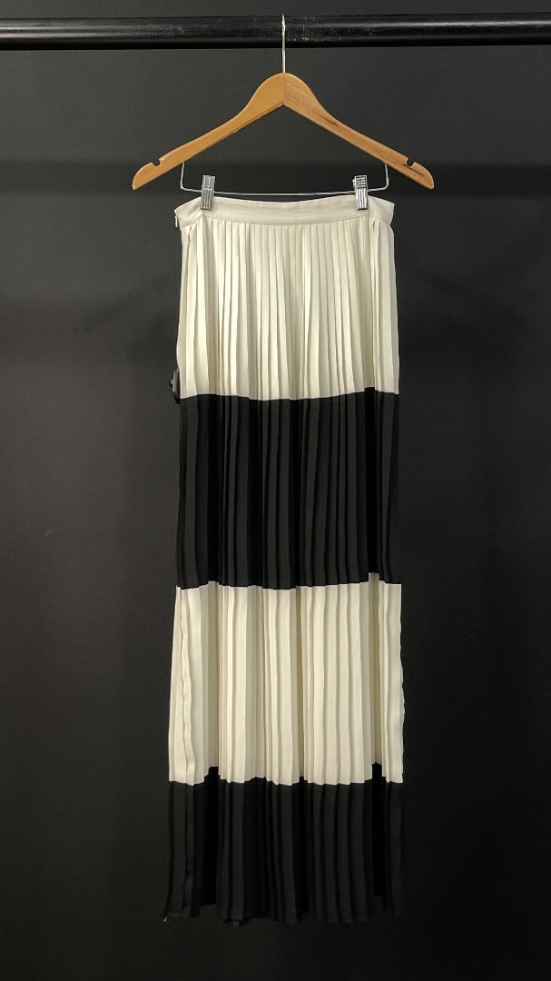 FOREVER Pollera Larga Varios Blanco Y Negro Talle XS