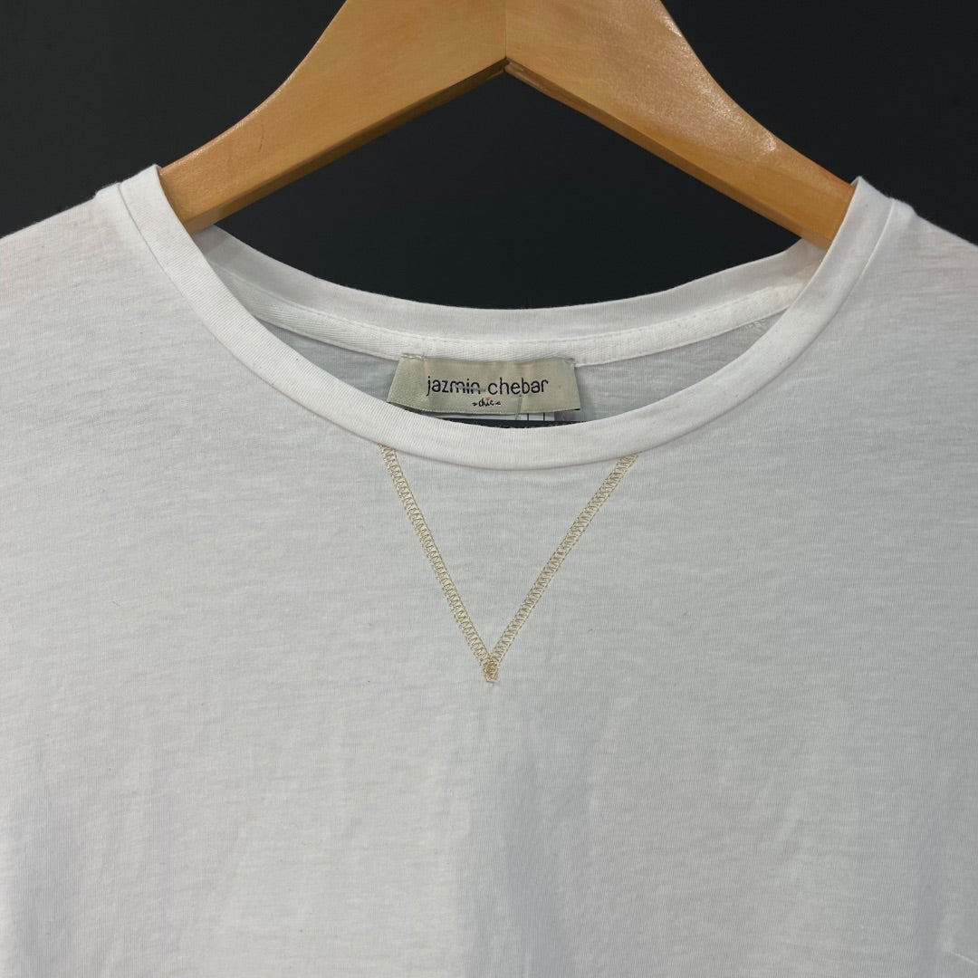 JAZMIN CHEBAR Remera Blanco Talle 2