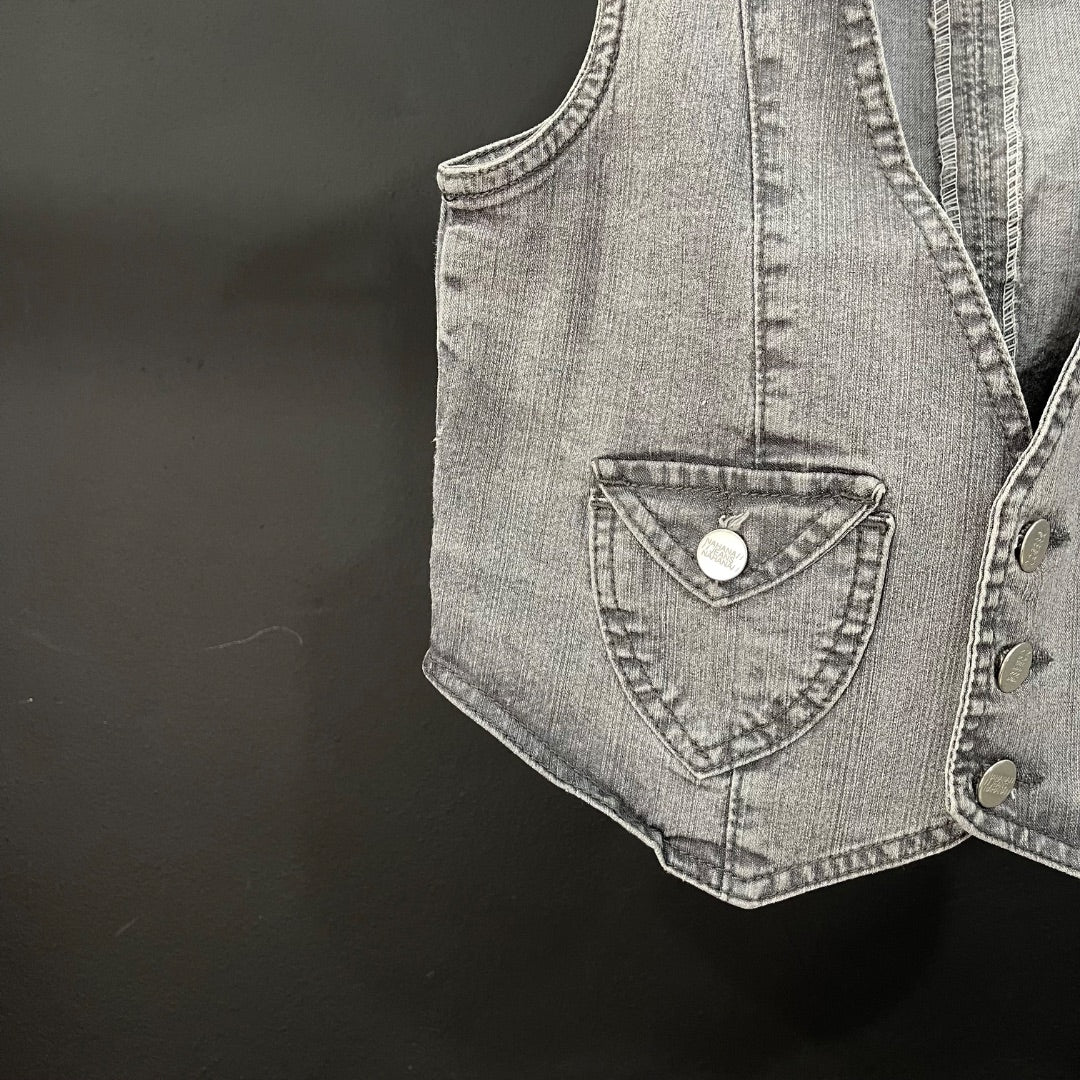 NAHANA JEANS Chaleco Corto Gris Talle 38