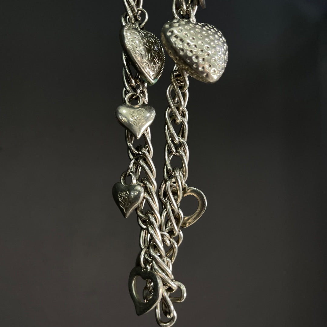 LAS PEPAS Collar Plateado Talle Unico