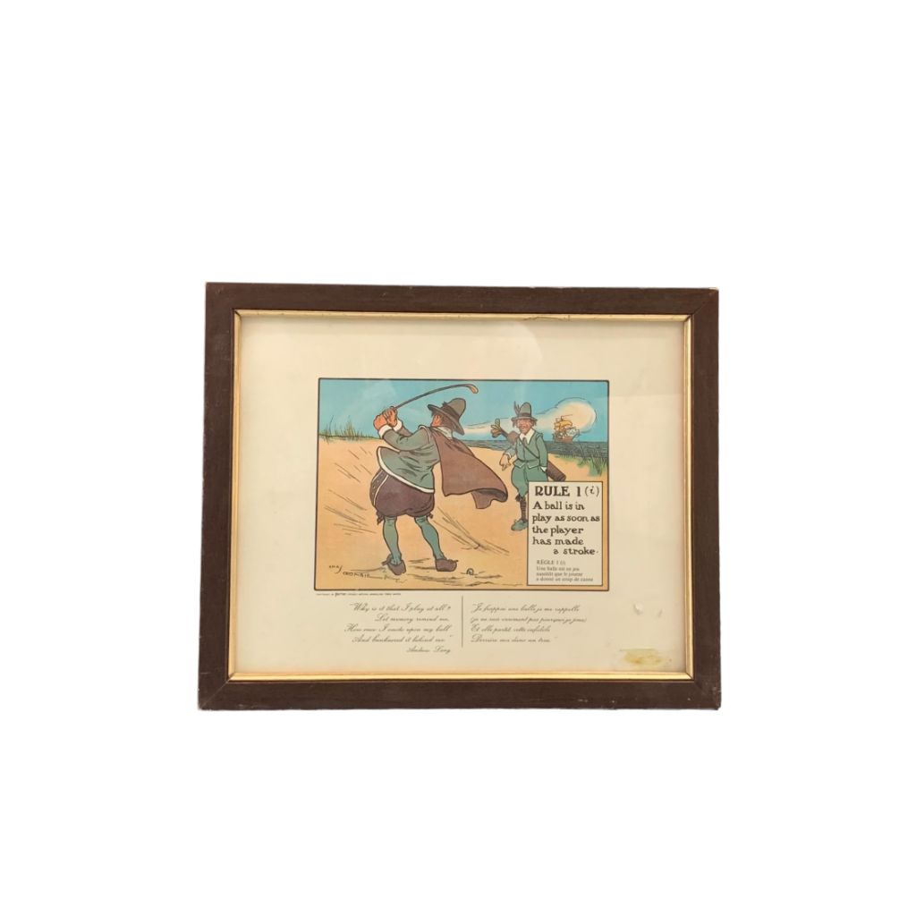 Arte Cuadro con Vidrio CHAS CROMBRE Marco 31cm X 38cm Obra 26cm X 33cm