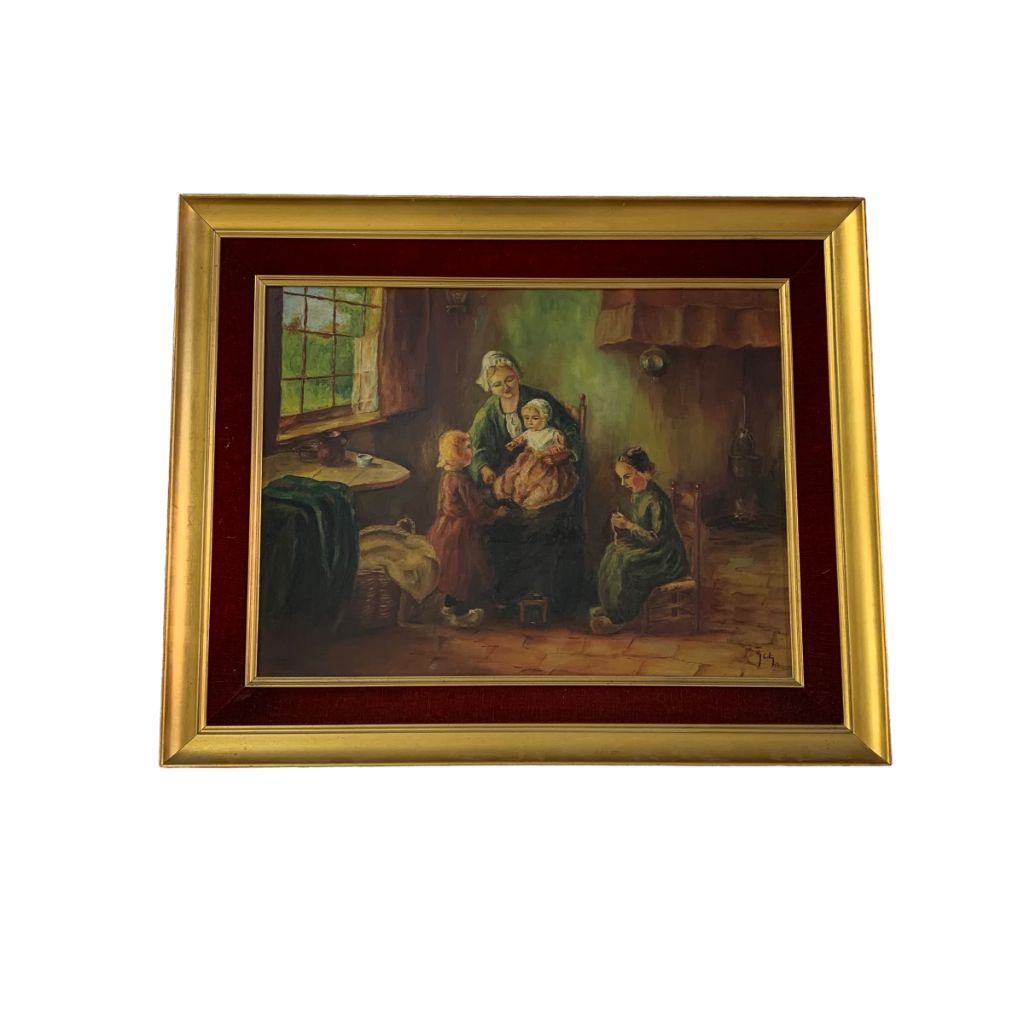 Arte Sin Vidrio ANONIMO Multicolor Marco 64cm X 78cm Obra 45,5cm X 60cm