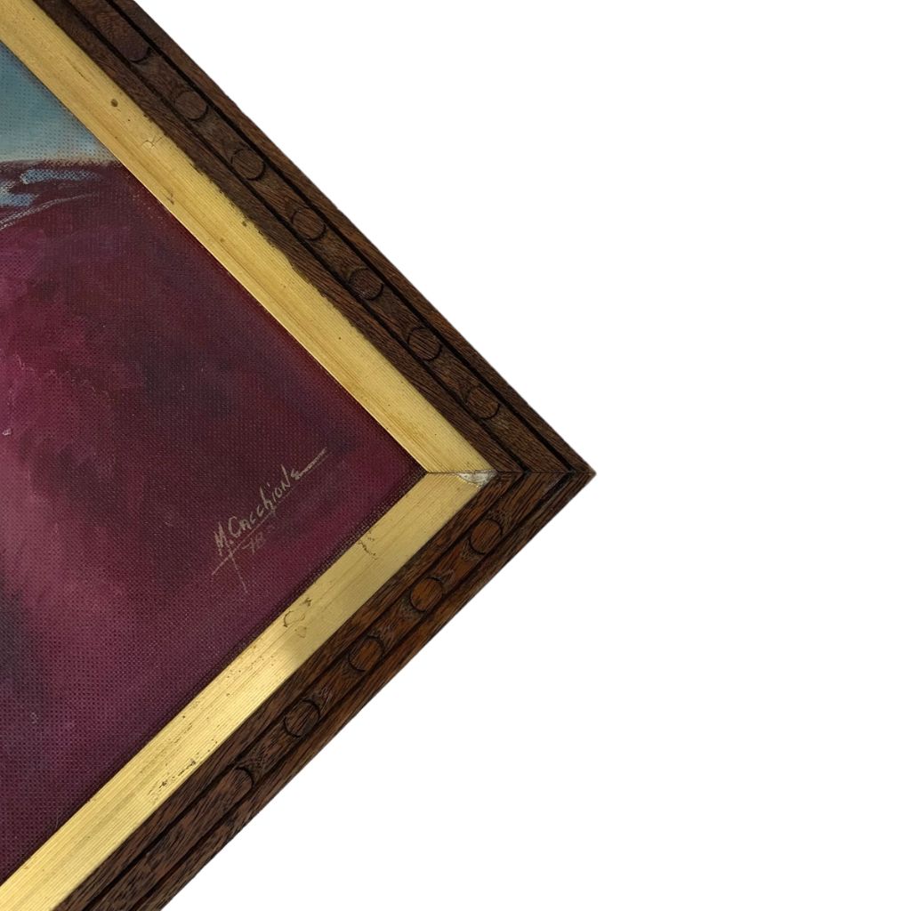 Arte Sin Vidrio M. CACHIONE Multicolor Marco 70cm X 55cm Obra 59cm X 44cm