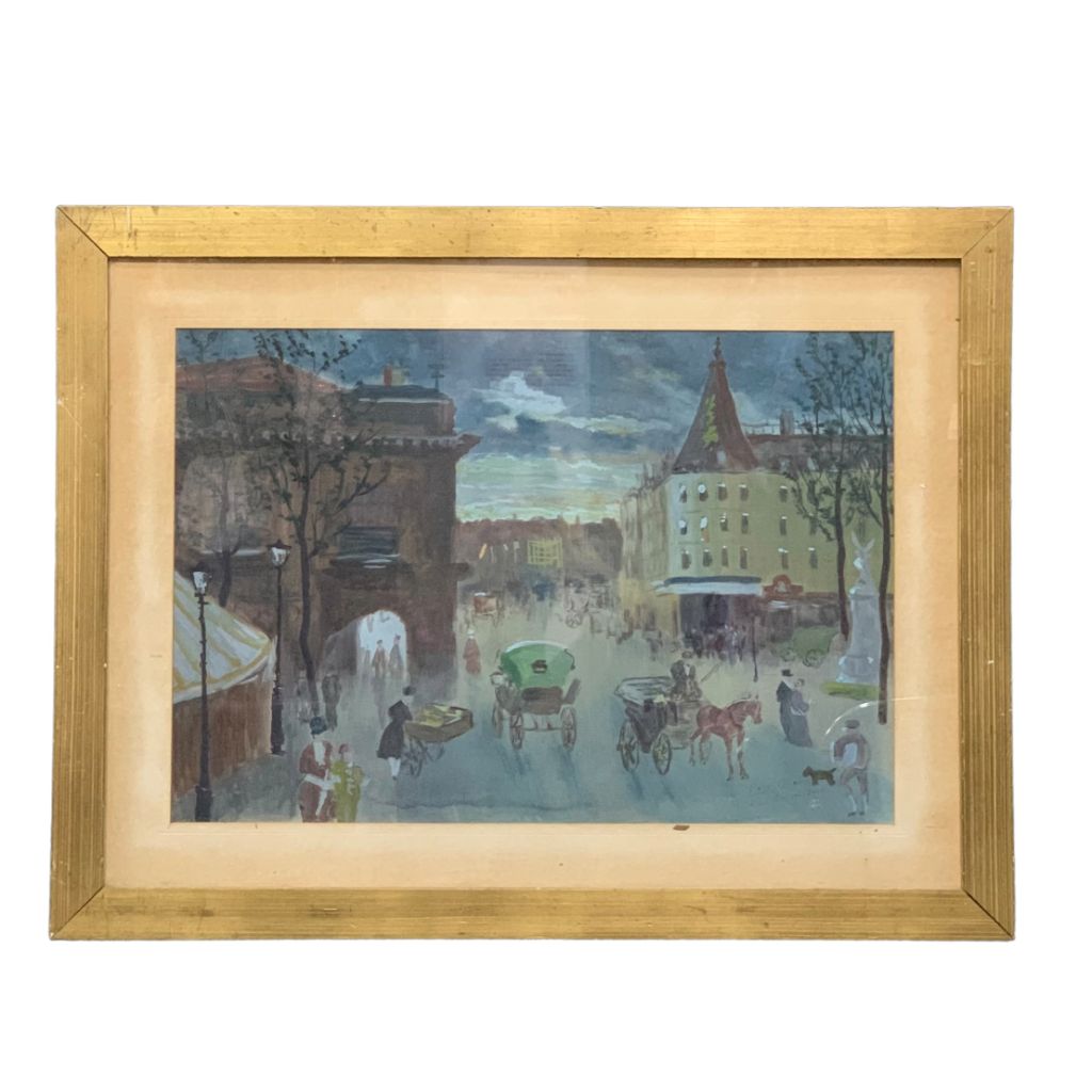 Arte con Vidrio HENRY GRENIER Marco 64cm X 84cm Obra 43cm X 63cm