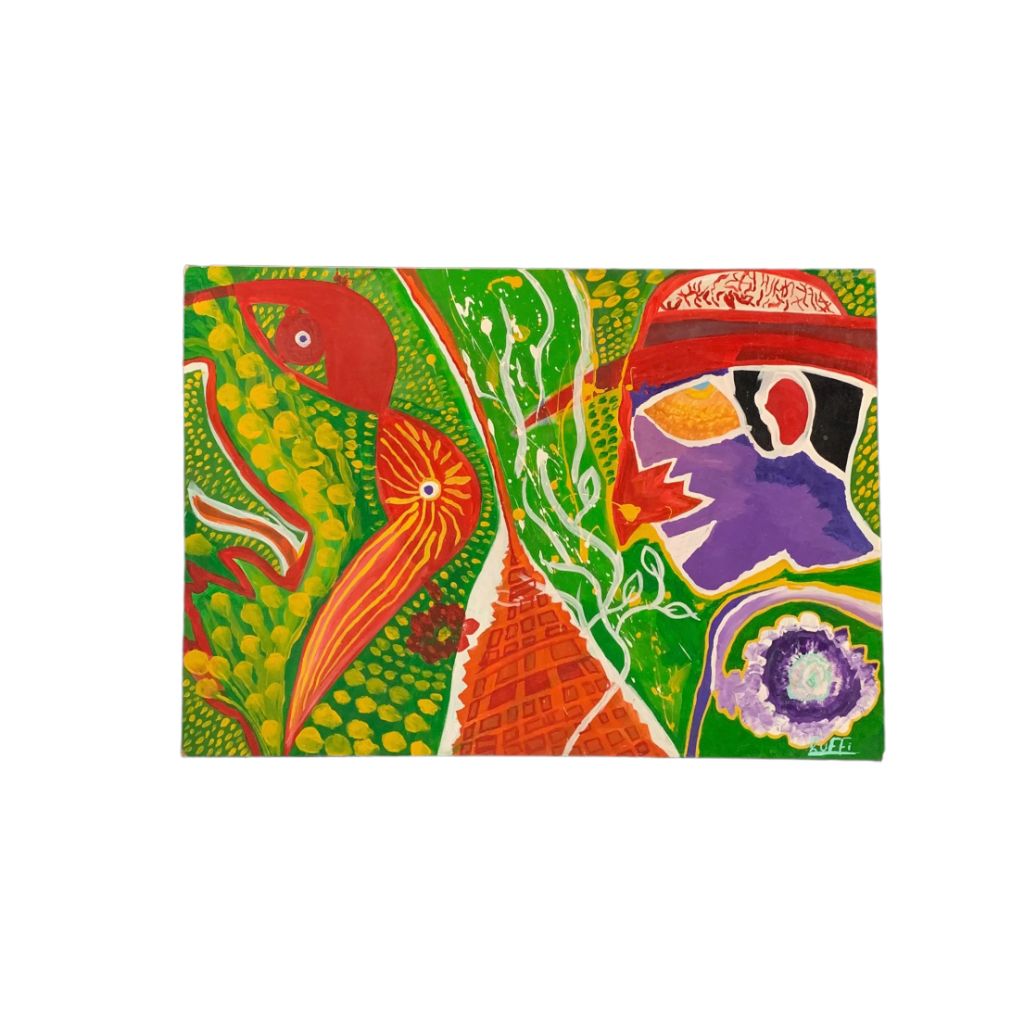 Arte sin Vidrio RUFFI Estilo Abstracto Medida 45Cm X 64Cm