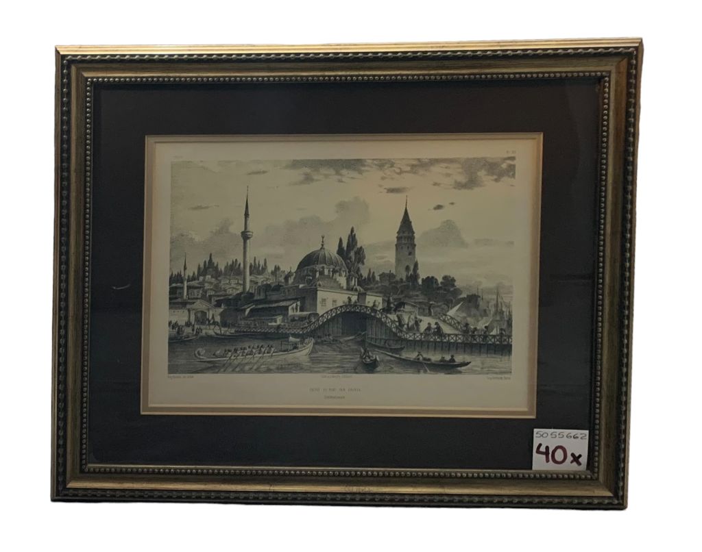 Arte Con Vidrio Estilo Figurativo Marco 40cm X 50cm Obra 23,5cm X 32cm