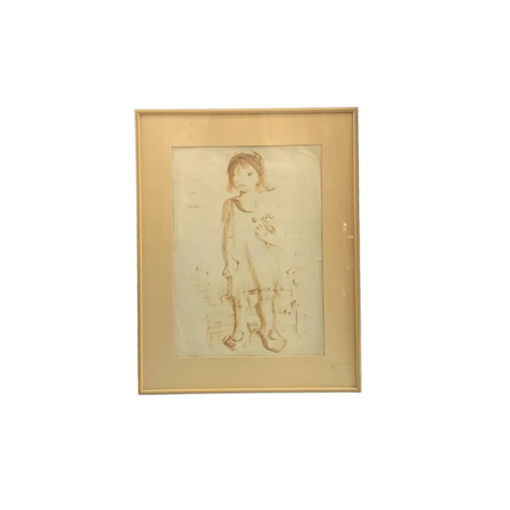 Niña    Marco 63cm X 49cm Obra 47cm X 33cm
