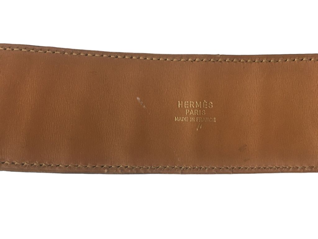 Cinturon Otro HERMES Color Negro Medida 81cm