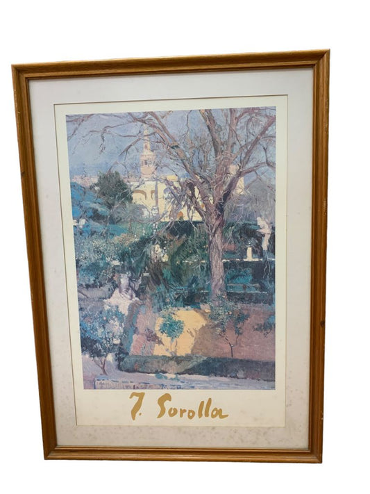 J. SOROLLA  Arte Cuadro Con Vidrio  Estilo Paisajismo