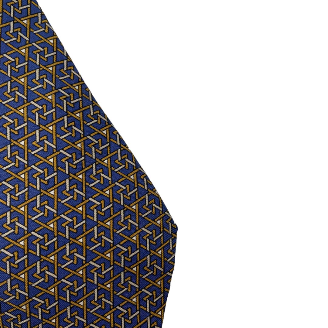 Corbata  Hermes  Azul Talle Unico