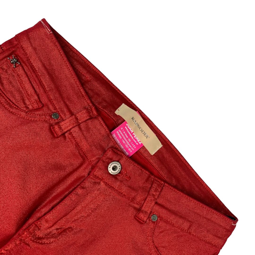 Pantalon Jean  Rapsodia  Rojo Talle 40