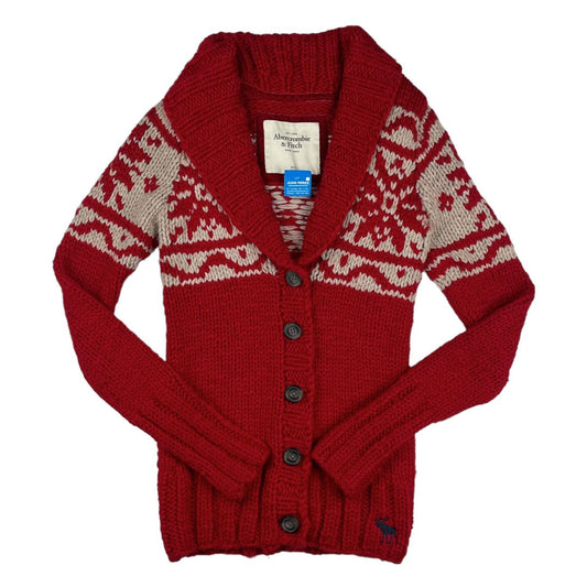 Sweater Abierto  ABERCROMBIE  Color Rojo Talle L