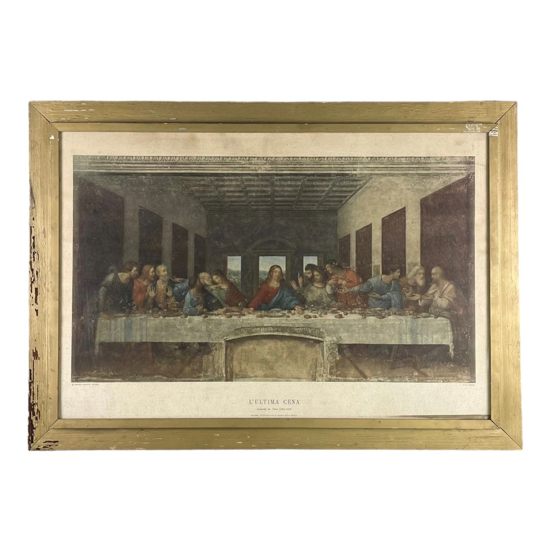LEONARDO DA VINCI  Arte con Vidrio  Estilo Figurativo  Medida 80cm X 57cm