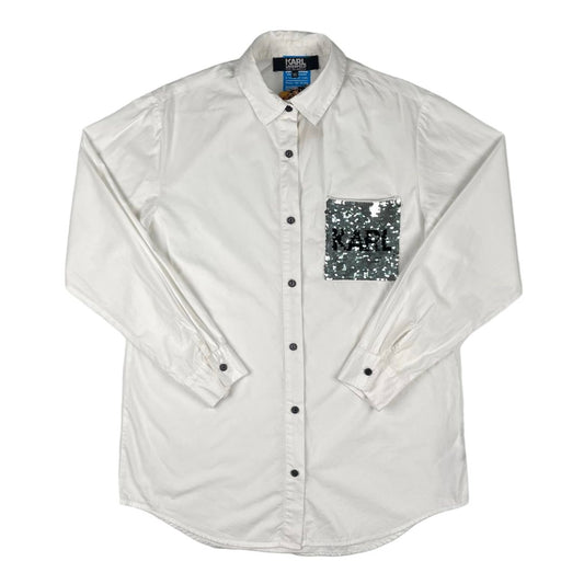 Camisa Manga Larga  Lagerfeld  Blanco Talle XS