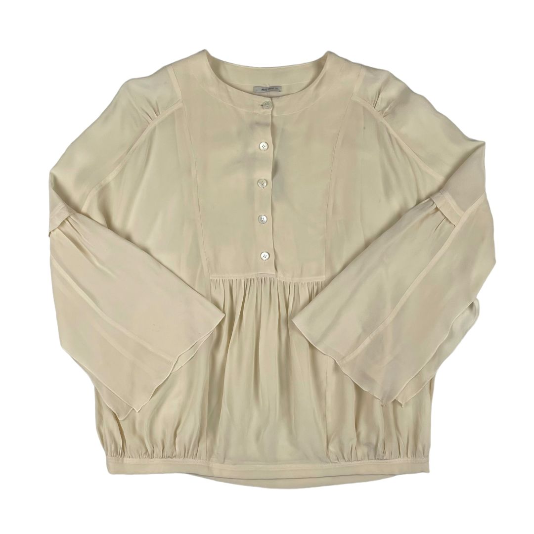 Blusa Manga Larga  MIU MIU  Color Beige Talle 38