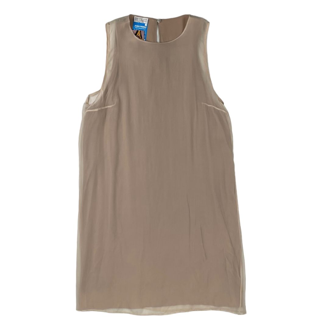 Vestido Sin Manga  BRUNELLO CUCCINELLI  Color Beige Talle S