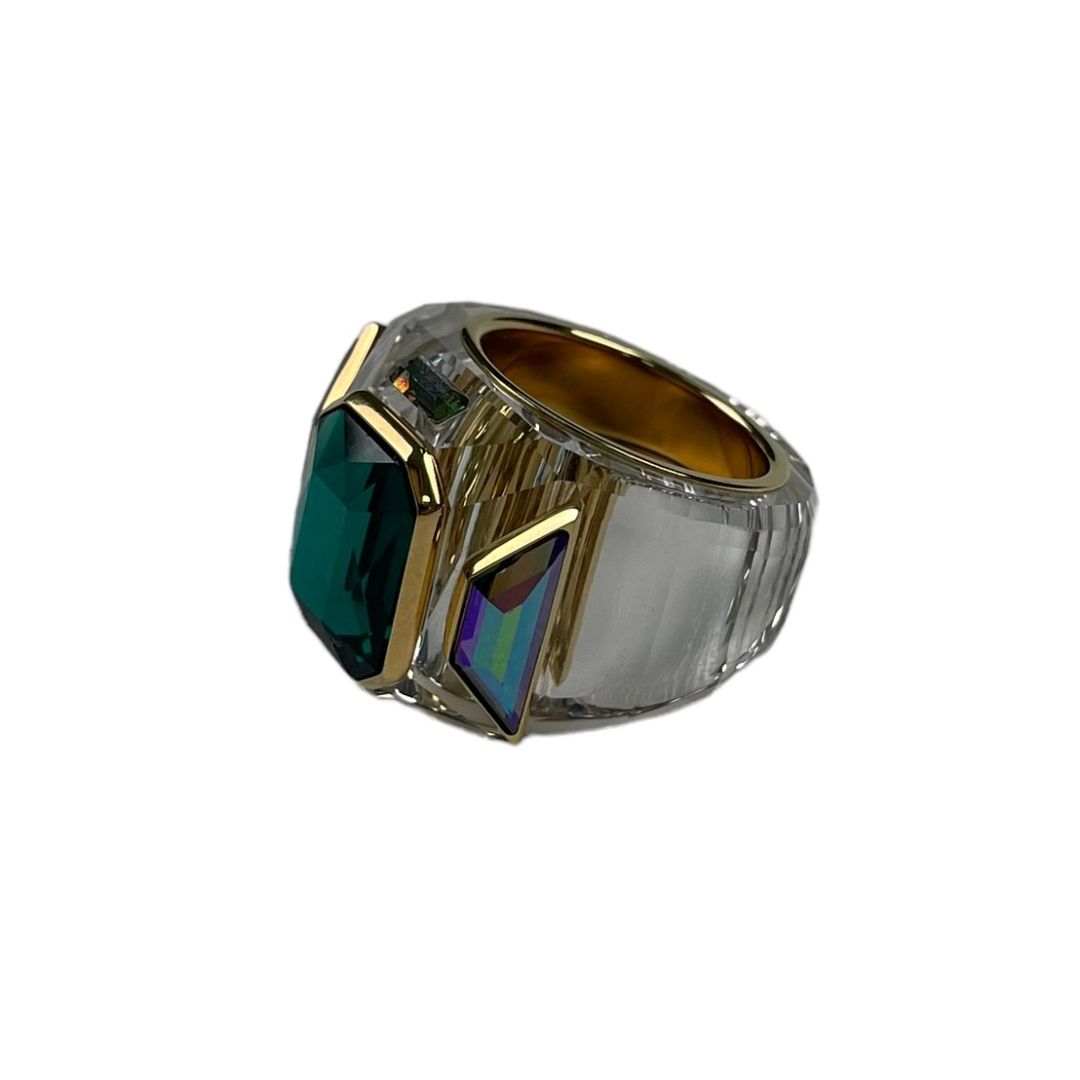 Anillo  SWAROVSKI  Color Verde Talle Unico