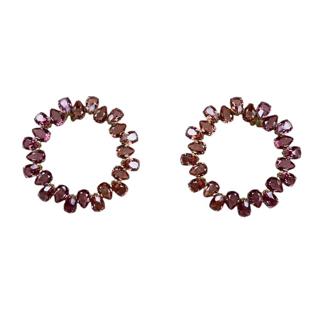 Aros  SWAROVSKI  Color Rosa Talle Unico