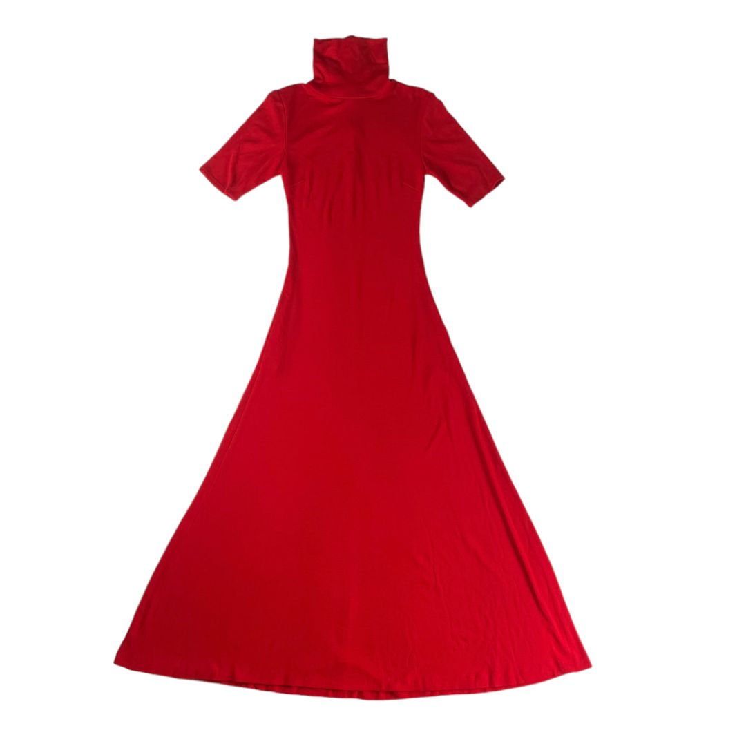 Vestido Manga Corta  MENAGE A TROIS  Color Rojo Talle 40