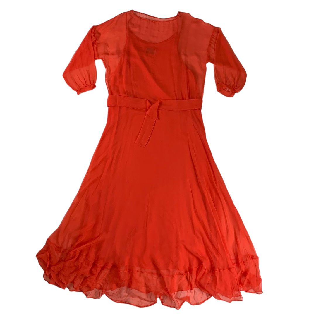 Vestido Manga Larga  MENAGE A TROIS  Color Rojo Talle 40