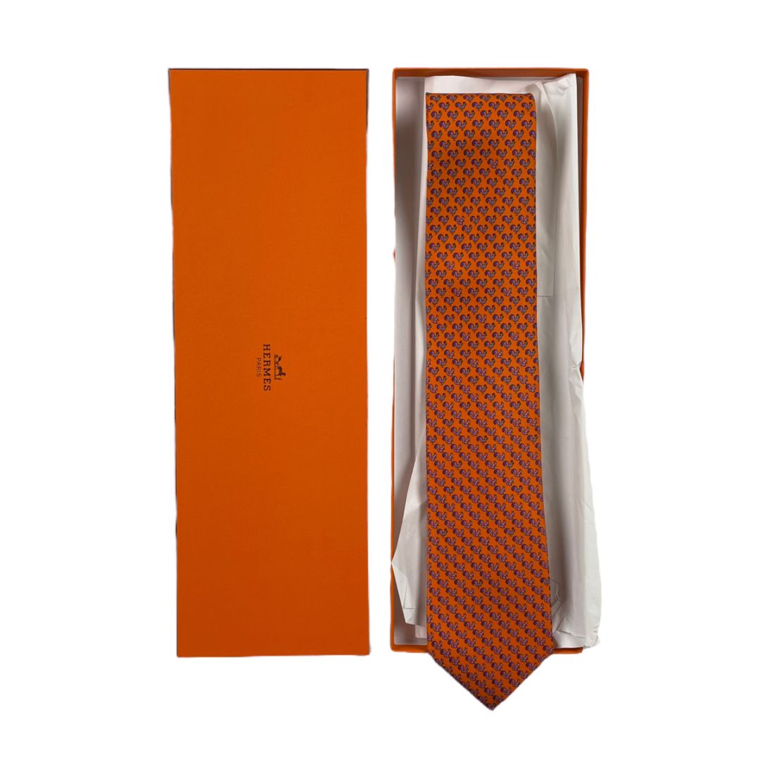 Corbata  HERMES  Color Varios  Estampado Talle Unico