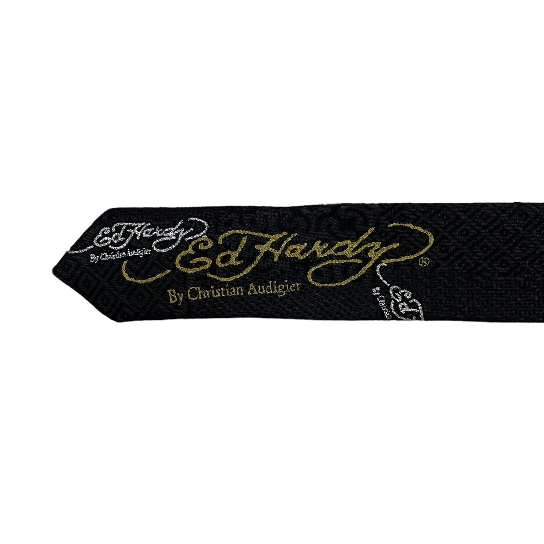 Corbata  ED HARDY  Color Negro Talle Unico