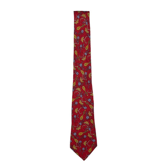 Corbata  HERMES  Color Rojo Talle Unico
