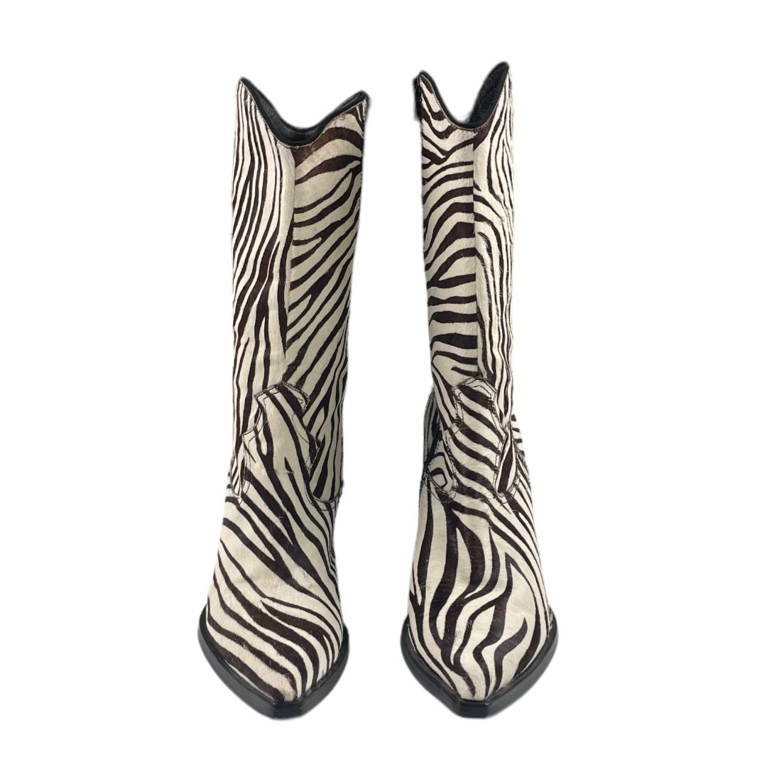 Bota Cowboy  JEFFREY CAMPBELL  Color Varios  Zebra Talle 40