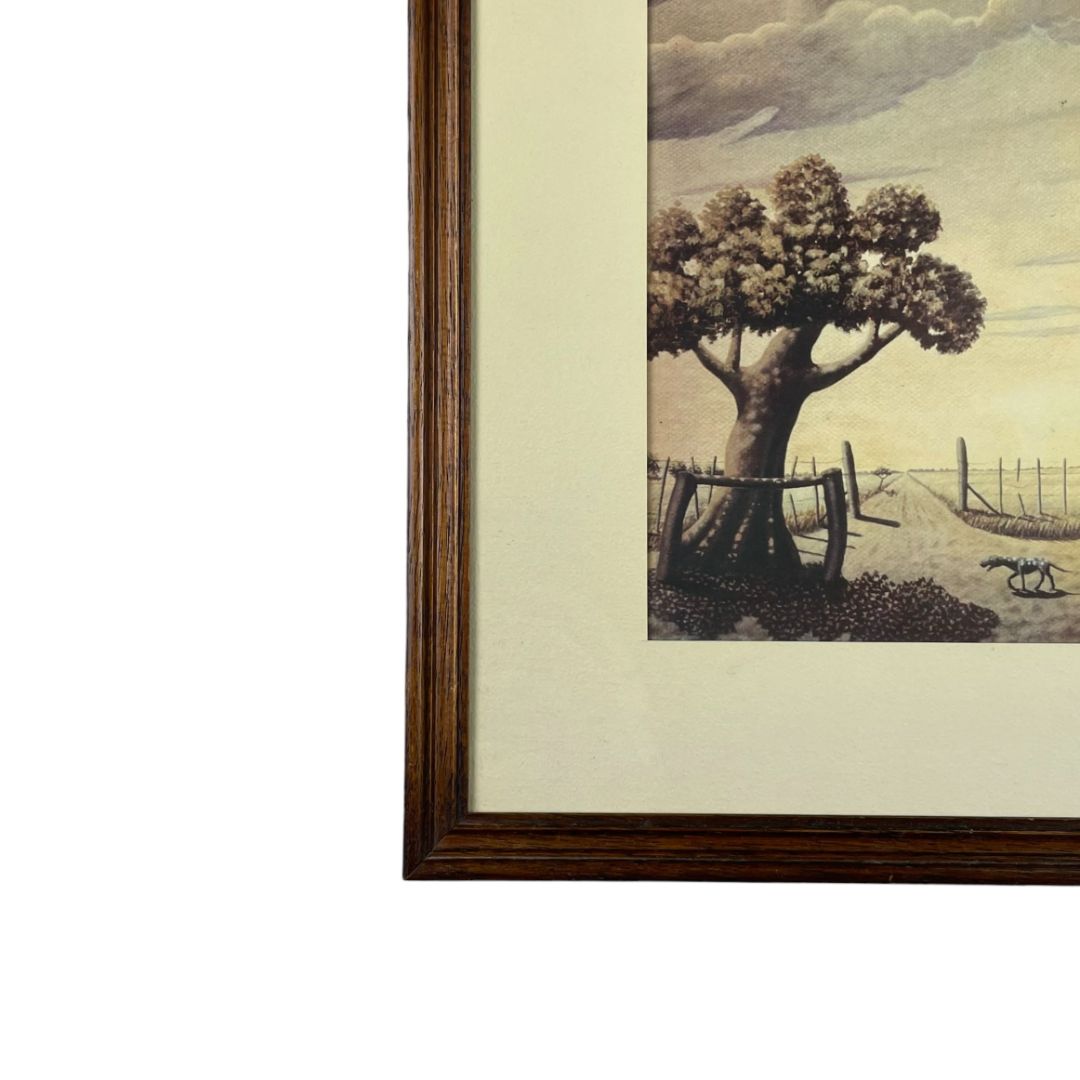 F. MOLINA CAMPOS  Arte con Vidrio  Estilo Paisajismo  Medida 48cm X 38cm