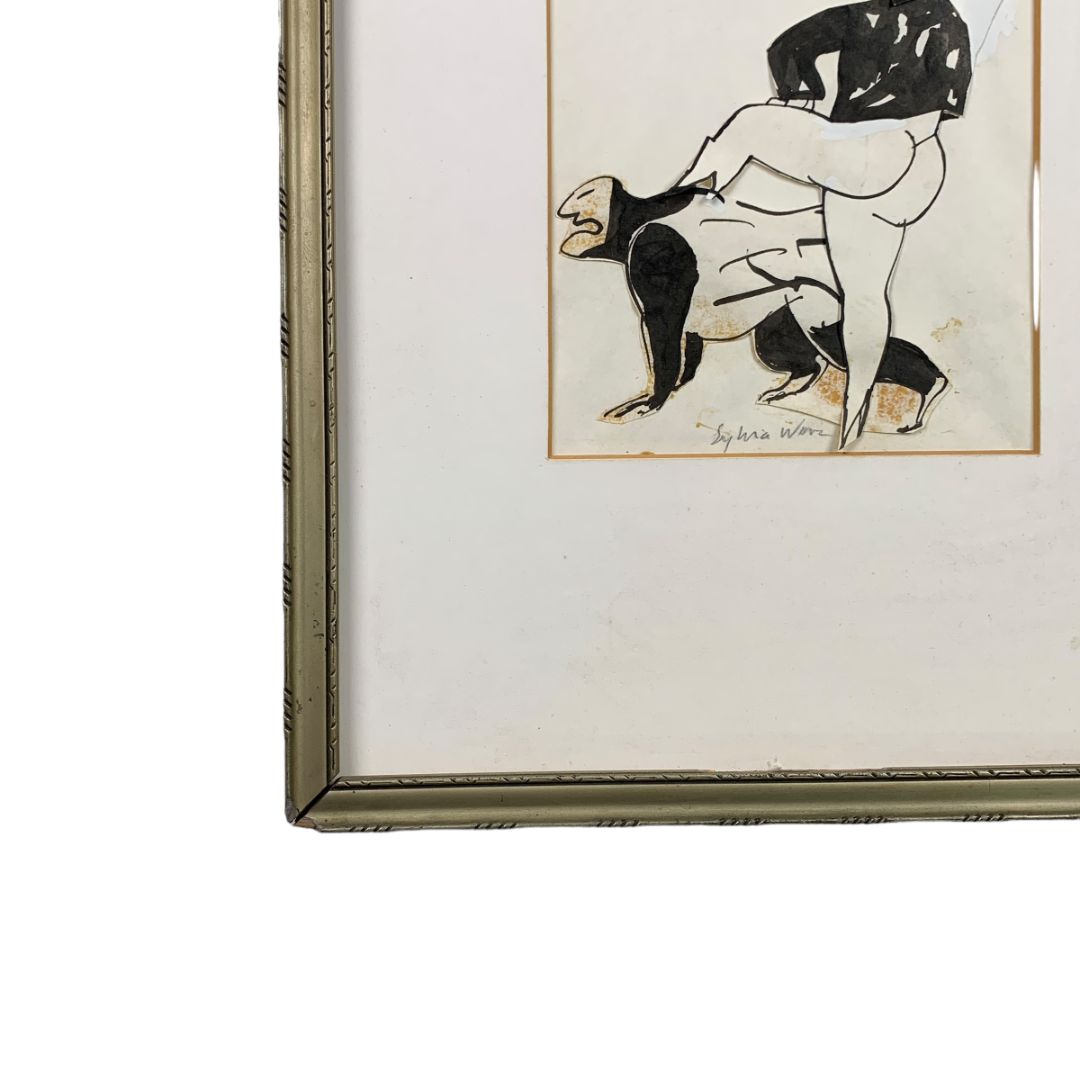 SYLVIA WONS  Arte sin Vidrio  Estilo Figurativo  Marco 37 cm X 29 cm Obra 18 cm X 14 cm